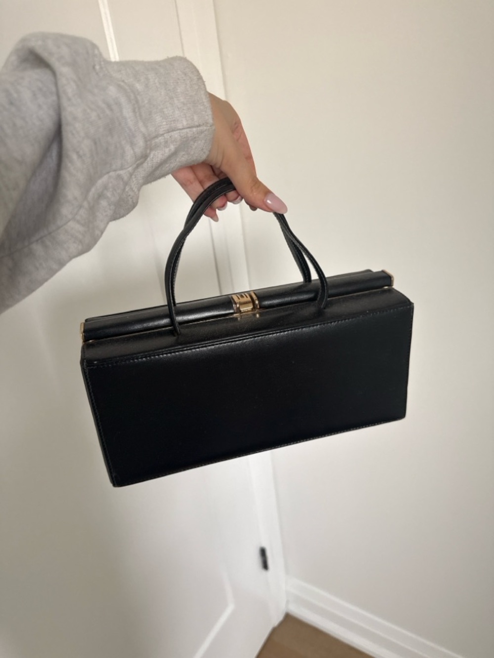 Classic Black Top-Handle Women’s Box Bag